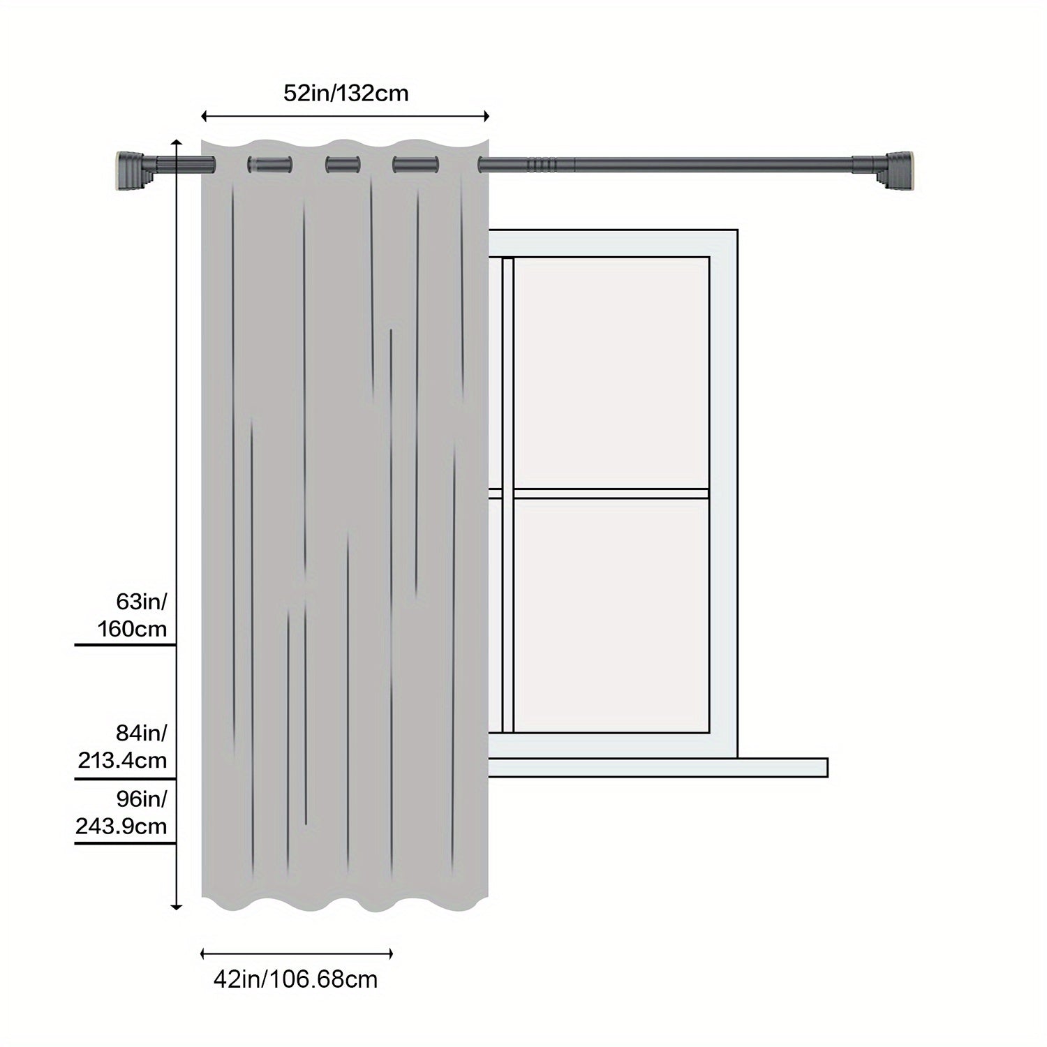 4 Panels 100% Blackout Window Curtains Full Light Blocking Drapes with Black Liner Soft Brushed Fabric Thermal Insulated Draperies for Living Room Bedroom Kitchen Dining Room