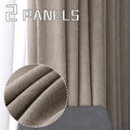 2-Pack Chenille Texture Blackout Curtains with Top Grommets, Thermal Insulated, Noise Reducing, Cooling, Soundproof, Privacy Protection, Sun Blocking, Suitable for Living Room, Bedroom, Study, Dining Room, Balcony, and Walk-in Closet