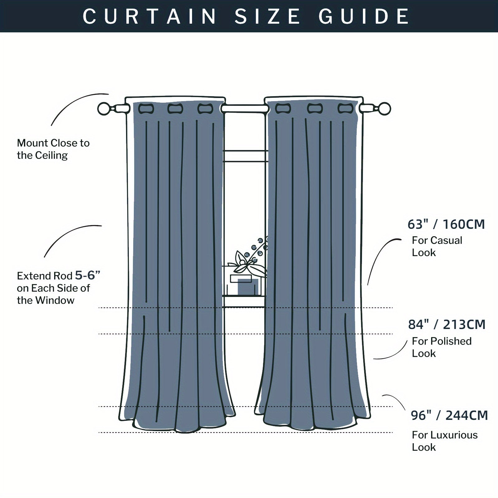 2pcs Dusty Blue Semi Sheer Curtains Linen Look Rod Pocket Sheer Drapes Light Filtering Privacy Curtains for Bedroom Kitchen Small Windows