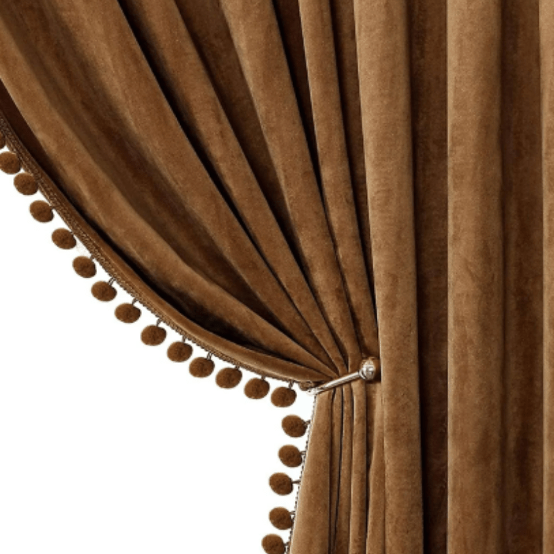 2pcs French Style High-end Luxury Blackout Sunshade Curtain for Living Room and Bedroom