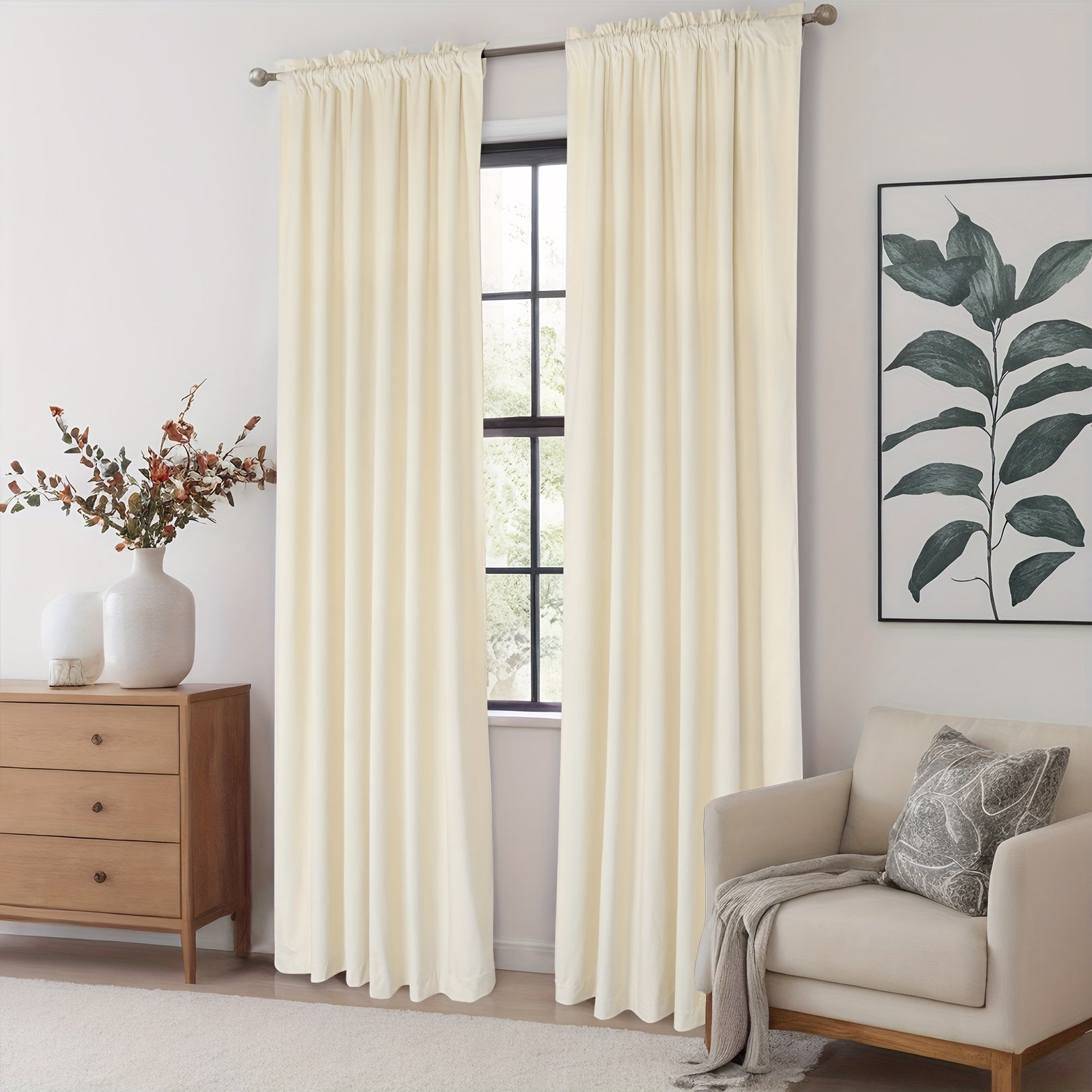 Curtain Panel Sets Blackout Curtains 108 Inches Long 2 Panel Velvet Curtain Purple Luxury Drapes Thermal Insulated Ultra Soft Window Coverings for Living Room Bedroom Rod Pocket & Back Tab (52x108x2pcs)