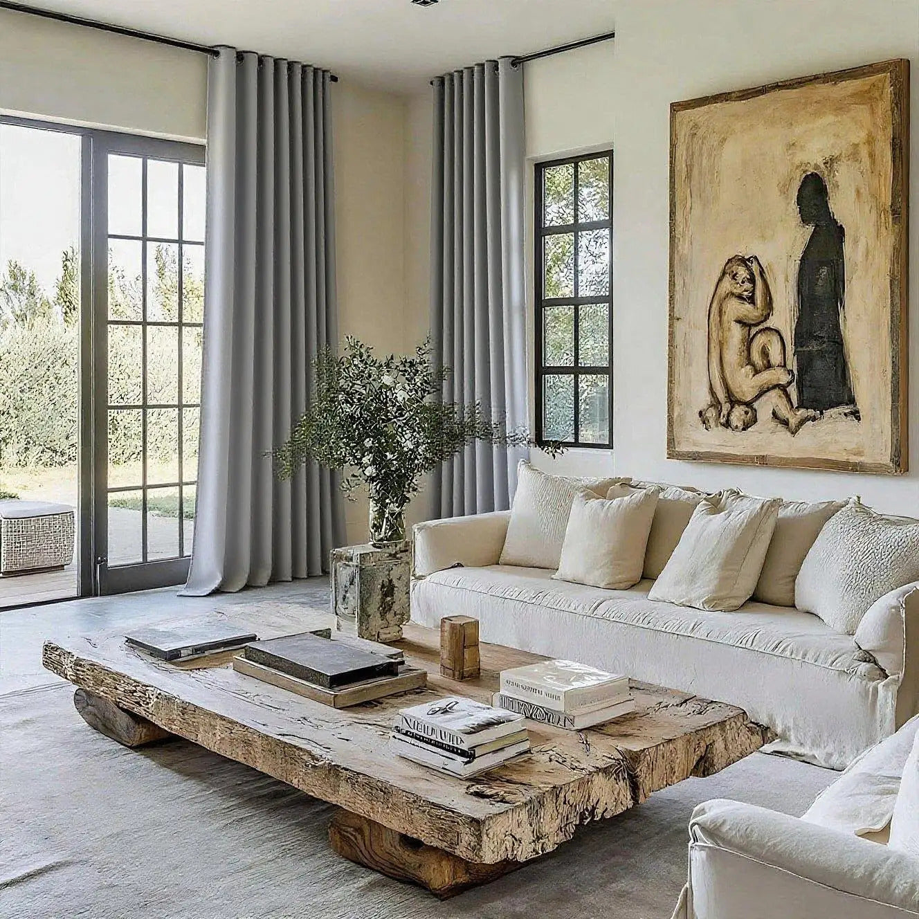 2-Pack 3-Panel Room Divider Privacy Blackout Panels - Blackout Curtains with Grommet Top, Heavy-Duty Fabric for Office, Bedroom, - Modern Classic Partition Screen, Easy Installation & Maintenance (No)