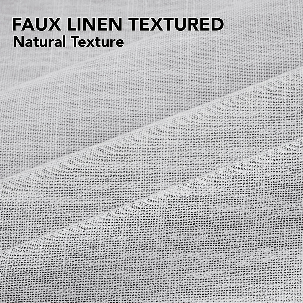 2 Panels Linen Texture 100% Blackout Curtains with Grommet Top - Thermal Insulated, Noise Reducing Full Privacy Drapes for Bedroom And Living Room