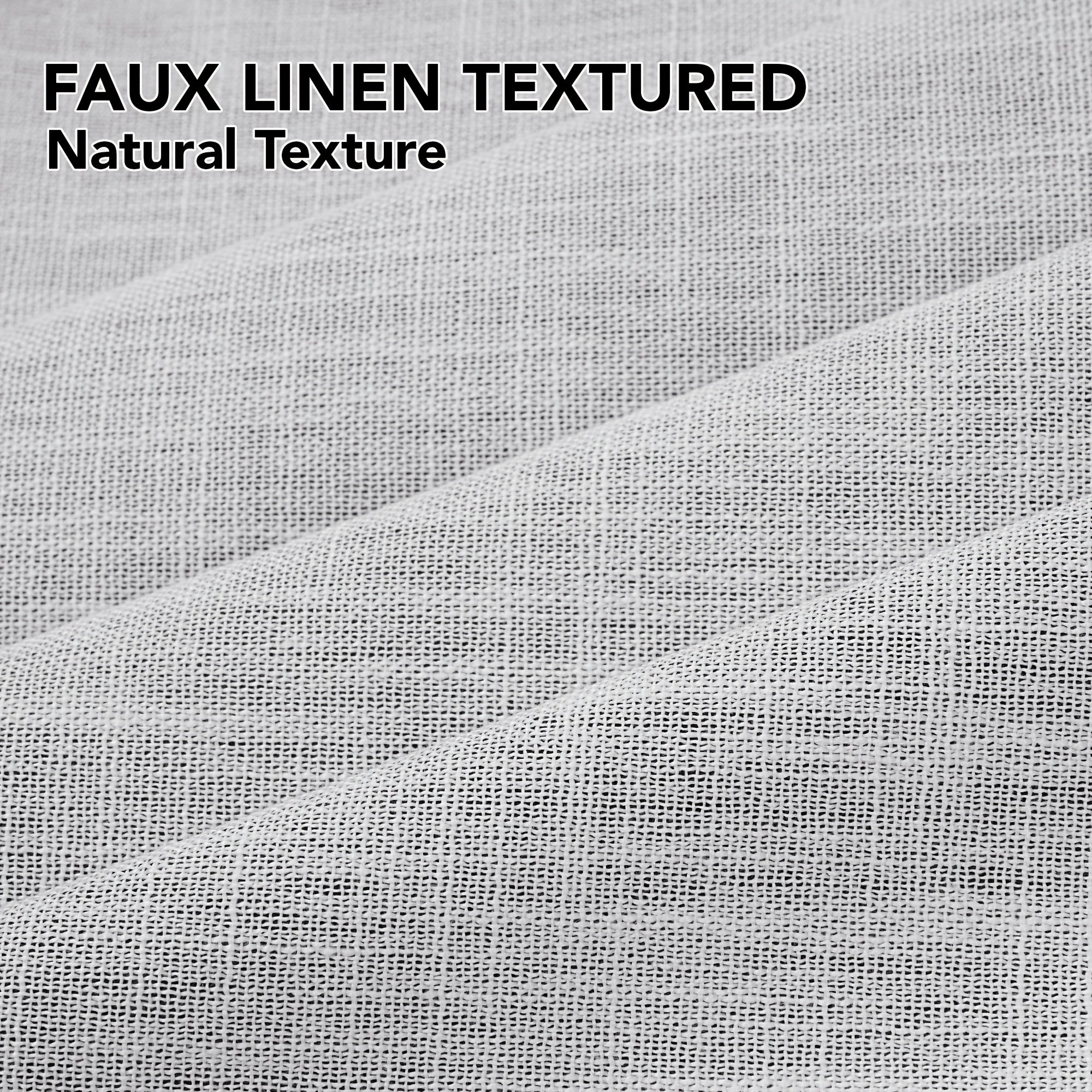 2 Panels Linen Texture 100% Blackout Curtains with Grommet Top - Thermal Insulated, Noise Reducing Full Privacy Drapes for Bedroom And Living Room