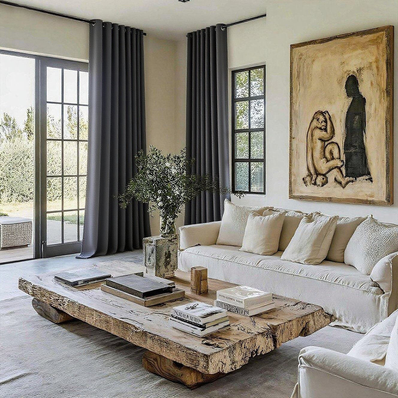 2-Pack 3-Panel Room Divider Privacy Blackout Panels - Blackout Curtains with Grommet Top, Heavy-Duty Fabric for Office, Bedroom, - Modern Classic Partition Screen, Easy Installation & Maintenance (No)