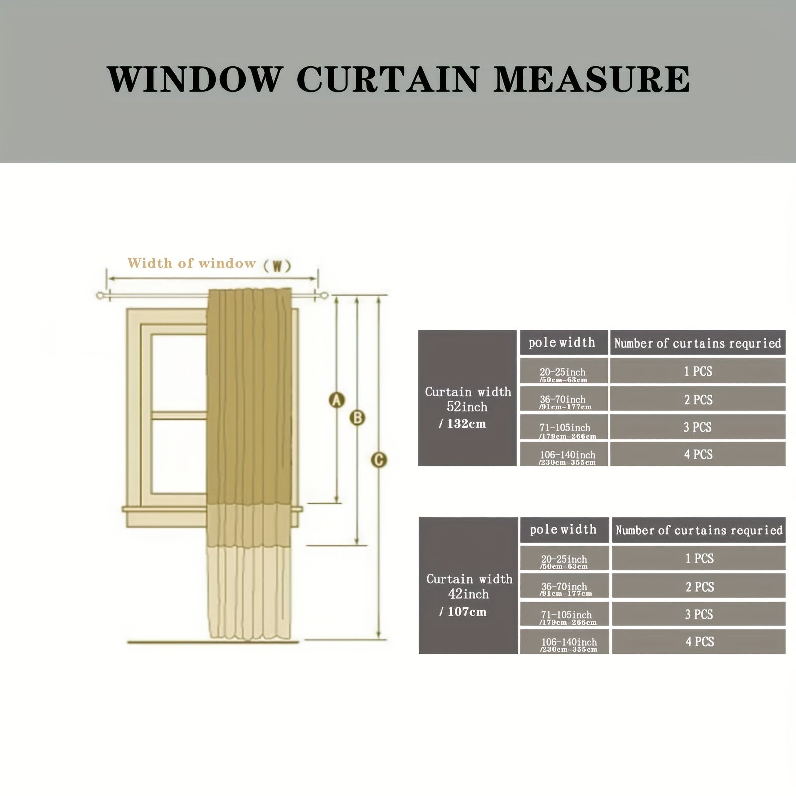 Complete Christmas Coverage! 4-Panel Khaki Blackout Curtains, High Density for Large Space Festive Makeover
