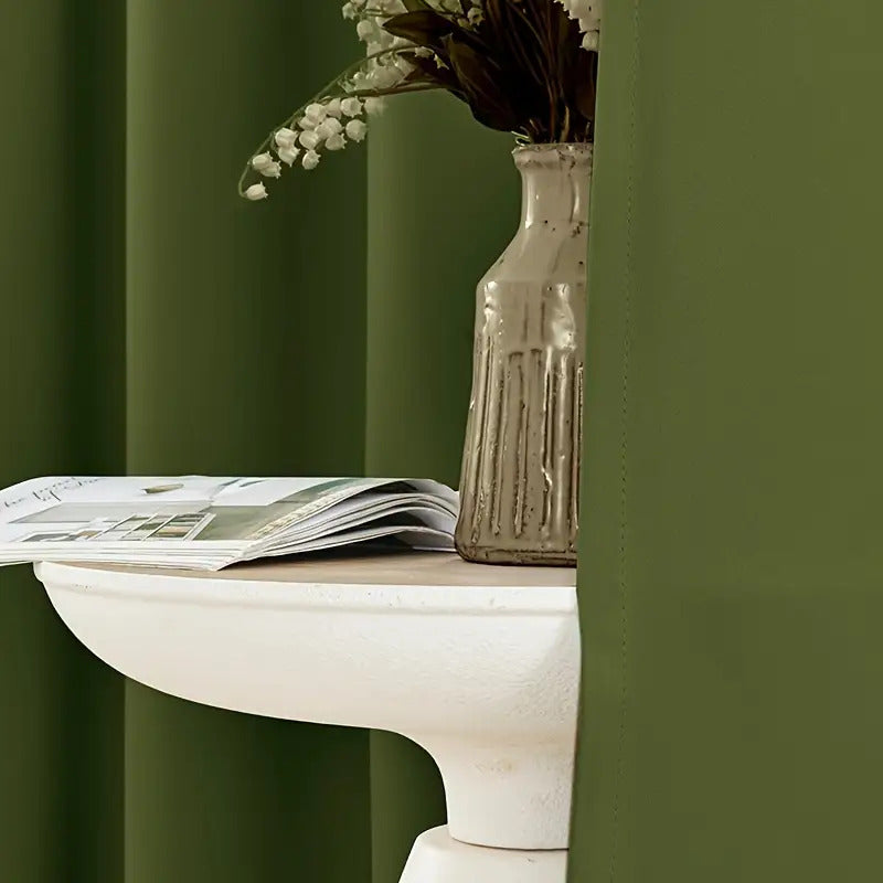 Nordic Style 4pcs Solid Blackout Panels- Multiple Colors, Heavy Fabric