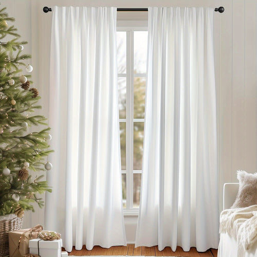 2 Panels Velvet Light Filtering Curtains Luxury Fashion Curtains Stylish Super Soft Privacy Drapes, Rod Pocket Back Tab Machine Washable for Living Room BedroomWindow Treatments Home Decor